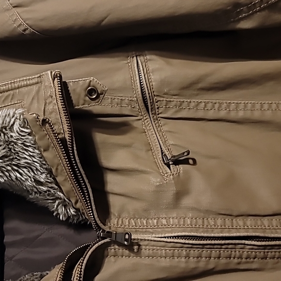 Zara Man Sport Classic Men's Double Jacket Sz XXL Tan Faux Fur Mock Heavyweight - Picture 4 of 14